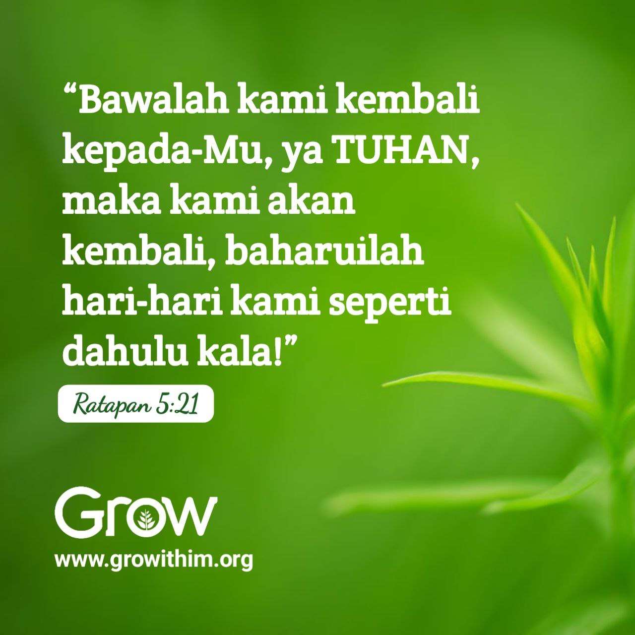 Perenungan Ratapan 5 – Bawalah Kami Kembali